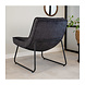 Industrial Armchair Antracite Lowen Velvet Industrial Armchair Antracite Lowen Velvet