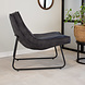 Industrial Armchair Antracite Lowen Velvet Industrial Armchair Antracite Lowen Velvet