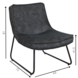 Industrial Armchair Antracite Lowen Velvet Industrial Armchair Antracite Lowen Velvet