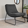 Industrial Armchair Antracite Lowen Eco Leather