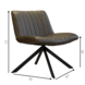 Industrial swivel Armchair Leon Green Industrial swivel Armchair Leon Green