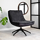 Industrial swivel Armchair Nickole Antracite Velvet Industrial swivel Armchair Nickole Antracite Velvet