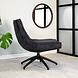 Industrial swivel Armchair Nickole Antracite Velvet Industrial swivel Armchair Nickole Antracite Velvet
