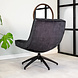 Industrial swivel Armchair Nickole Antracite Velvet Industrial swivel Armchair Nickole Antracite Velvet