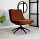 Industrial swivel Armchair Nickole Copper Velvet Industrial swivel Armchair Nickole Copper Velvet