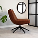 Industrial swivel Armchair Nickole Copper Velvet Industrial swivel Armchair Nickole Copper Velvet