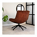Industrial swivel Armchair Nickole Copper Velvet Industrial swivel Armchair Nickole Copper Velvet