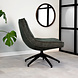 Industrial swivel Armchair Nickole Green Velvet Industrial swivel Armchair Nickole Green Velvet