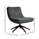 Industrial swivel Armchair Nickole Green Velvet Industrial swivel Armchair Nickole Green Velvet