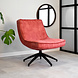Industrial swivel Armchair Nickole Pink Velvet Industrial swivel Armchair Nickole Pink Velvet