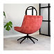 Industrial swivel Armchair Nickole Pink Velvet Industrial swivel Armchair Nickole Pink Velvet