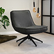Industrial swivel Armchair Nickole Antracite Eco Leather Industrial swivel Armchair Nickole Antracite Eco Leather