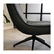 Industrial swivel Armchair Nickole Antracite Eco Leather Industrial swivel Armchair Nickole Antracite Eco Leather