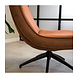 Industrial swivel Armchair Nickole Cognac Eco Leather Industrial swivel Armchair Nickole Cognac Eco Leather