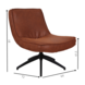 Industrial swivel Armchair Nickole Cognac Eco Leather Industrial swivel Armchair Nickole Cognac Eco Leather