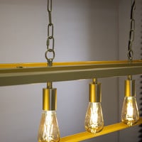 Industrial Ceiling Light Aiden 5L Gold