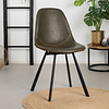 Industrial Dining Chair Logan Olive Green Eco-Leather
