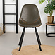 Industrial Dining Chair Logan Olive Green Eco-Leather Industrial Dining Chair Logan Olive Green Eco-Leather