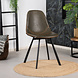 Industrial Dining Chair Logan Olive Green Eco-Leather Industrial Dining Chair Logan Olive Green Eco-Leather
