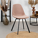Modern Dining Chair Logan Pink Velvet Modern Dining Chair Logan Pink Velvet