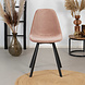 Modern Dining Chair Logan Pink Velvet Modern Dining Chair Logan Pink Velvet