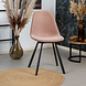 Modern Dining Chair Logan Pink Velvet Modern Dining Chair Logan Pink Velvet