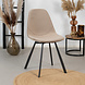 Modern Dining Chair Logan Taupe Velvet Modern Dining Chair Logan Taupe Velvet