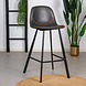 Industrial barstool Logan Antracite Eco-Leather Industrial barstool Logan Antracite Eco-Leather