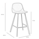 Industrial barstool Logan Cognac Eco-Leather Industrial barstool Logan Cognac Eco-Leather