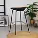 Industrial Bar Stool Minimal Cognac/Black PU Leather 77CM Industrial Bar Stool Minimal Cognac/Black PU Leather 77CM