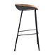Industrial Bar Stool Minimal Cognac/Black PU Leather 77CM Industrial Bar Stool Minimal Cognac/Black PU Leather 77CM