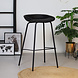 Industrial Bar Stool Minimal Black PU Leather 77CM Industrial Bar Stool Minimal Black PU Leather 77CM