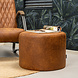 Industrial Poof Kyla Cognac Eco-Leather Industrial Poof Kyla Cognac Eco-Leather