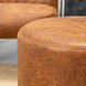 Industrial Poof Kyla Cognac Eco-Leather Industrial Poof Kyla Cognac Eco-Leather