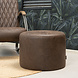 Industrial Poof Kyla Brown Eco-Leather Industrial Poof Kyla Brown Eco-Leather