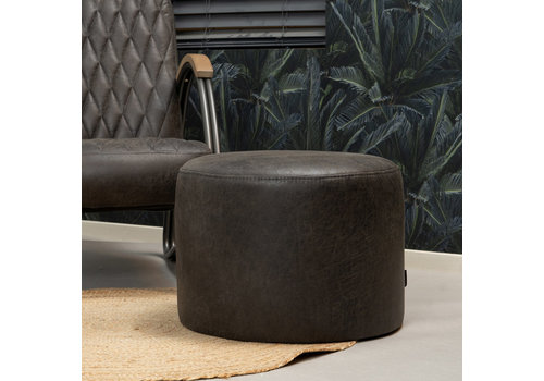  Industrial Poof Kyla Antracite Eco-Leather 