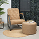 Industrial Poof Kyla Beige Eco-Leather Industrial Poof Kyla Beige Eco-Leather