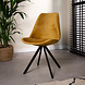 Industrial Dining chair Daisy velvet Yellow Industrial Dining chair Daisy velvet Yellow