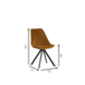 Industrial Dining chair Daisy velvet Yellow Industrial Dining chair Daisy velvet Yellow