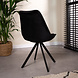 Industrial Dining chair Daisy velvet Black Industrial Dining chair Daisy velvet Black