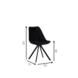 Industrial Dining chair Daisy velvet Black Industrial Dining chair Daisy velvet Black