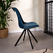 Industrial Dining chair Daisy velvet Blue Industrial Dining chair Daisy velvet Blue