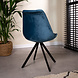 Industrial Dining chair Daisy velvet Blue Industrial Dining chair Daisy velvet Blue