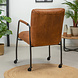 Industrial Dining Chair Mila Cognac Eco-Leather Industrial Dining Chair Mila Cognac Eco-Leather
