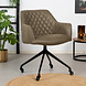 Industrial dining chair Levi olive green eco-leather (wheels) Industrial dining chair Levi olive green eco-leather (wheels)