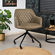 Industrial dining chair Levi olive green eco-leather (wheels) Industrial dining chair Levi olive green eco-leather (wheels)