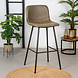 Industrial bar stool Mikky Olive Green Eco-Leather Industrial bar stool Mikky Olive Green Eco-Leather