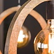 Industrial Ceiling Light Round Wood 3L Industrial Ceiling Light Round Wood 3L