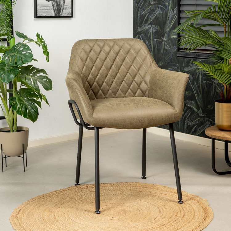 Dining Chair Club Olive Green Industrial Shipped within 24 hours