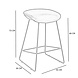Velvet Bar Stool Oslo Black 66CM Velvet Bar Stool Oslo Black 66CM